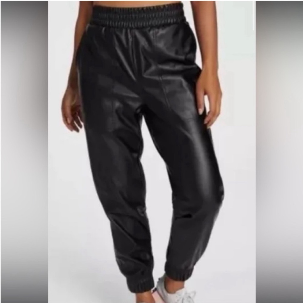 Calia by carrie underwood faux leather joggers size large